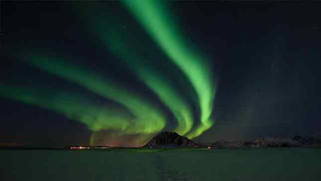 Aurora boreal em Lofoten