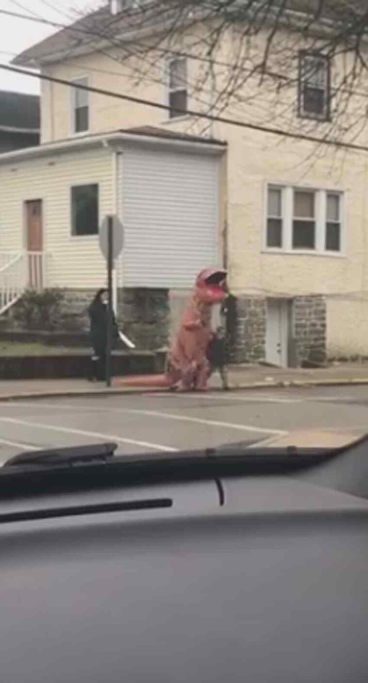 Polícia foi chamada para capturar dinossauro
