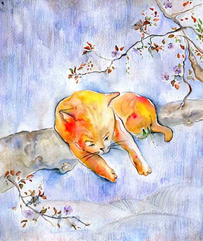 lindas obras de arte com gatos