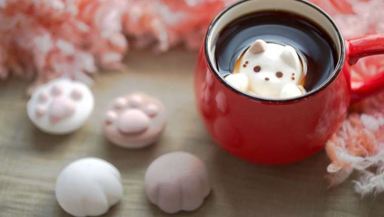 Marshmallows em forma de gatinho