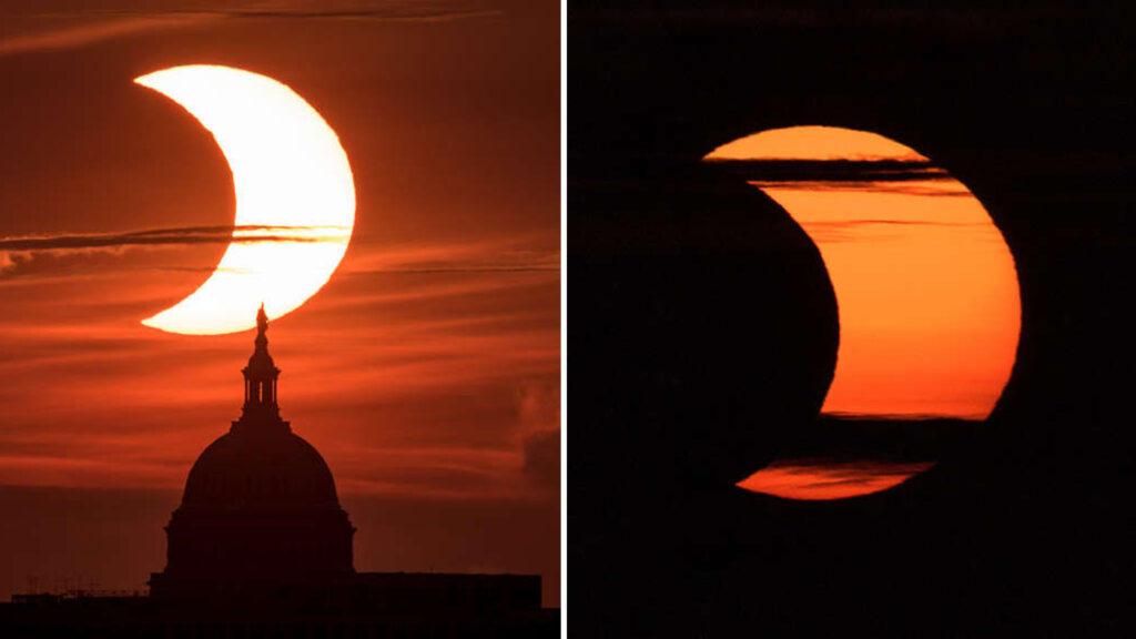 Nasa divulgou fotos e vídeo do eclipse