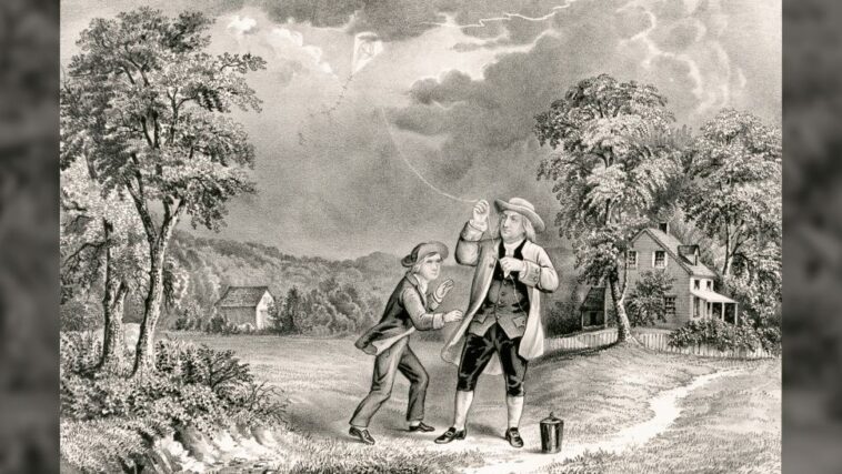 Benjamin Franklin eletricidade pipa